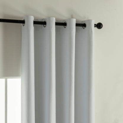 Κουρτίνα Full Blackout Σκίασης με 8 Κρίκους Soft Art 8391 140x270εκ Πάγου