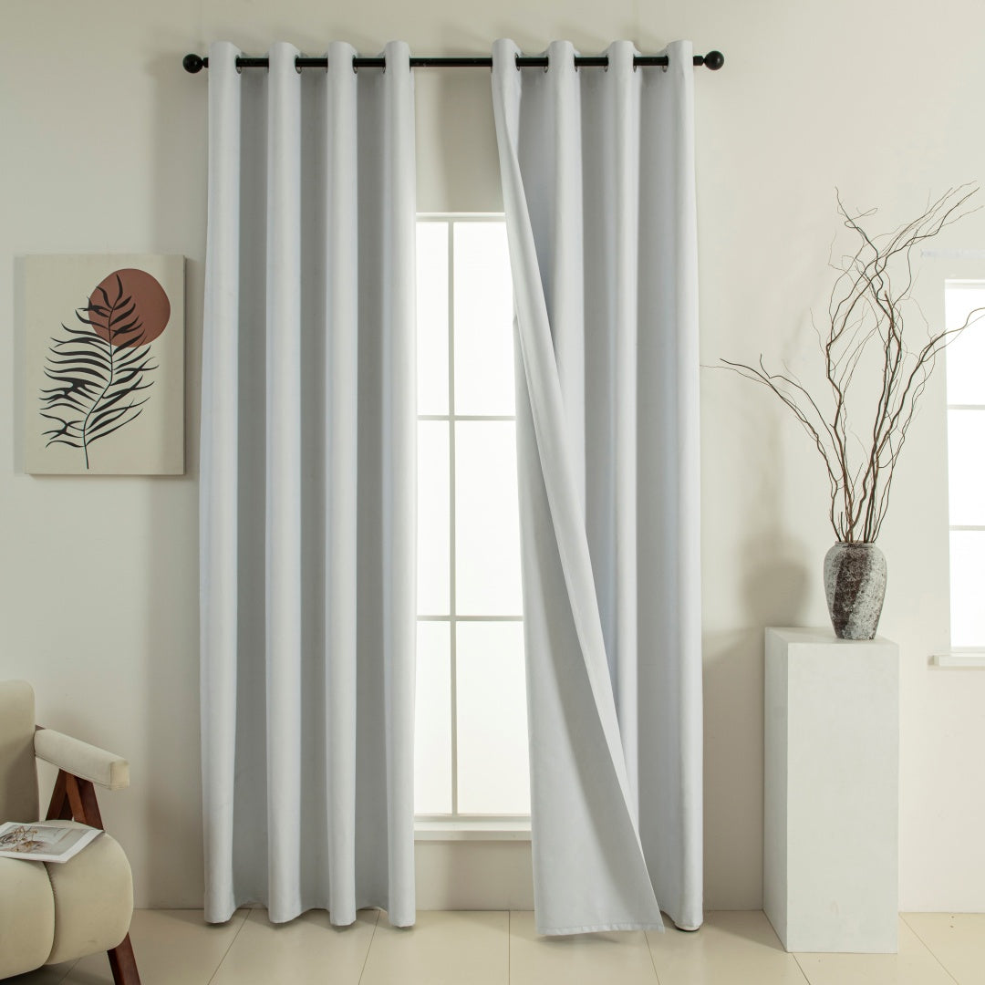 Κουρτίνα Full Blackout Σκίασης με 8 Κρίκους Soft Art 8391 140x270εκ Πάγου