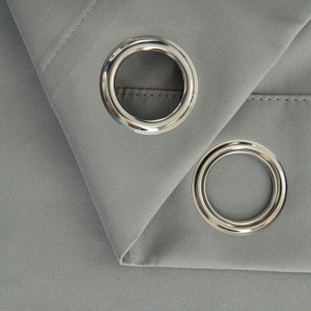 Κουρτίνα Full Blackout Σκίασης με 8 Κρίκους Soft Art 8391 140x270εκ Γκρι