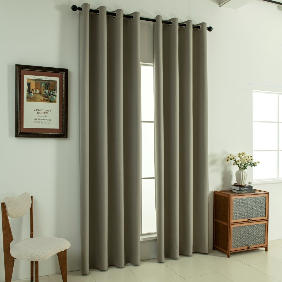 Κουρτίνα Full Blackout Σκίασης με 8 Κρίκους Soft Art 8391 140x270εκ Μπεζ