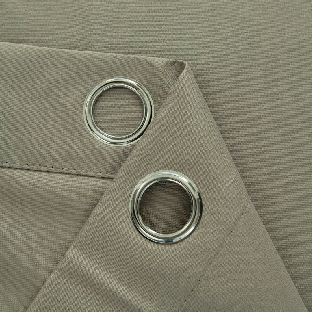 Κουρτίνα Full Blackout Σκίασης με 8 Κρίκους Soft Art 8391 140x270εκ Μπεζ