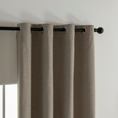 Κουρτίνα Full Blackout Σκίασης με 8 Κρίκους Elite Art 8392 140x270εκ Μπεζ