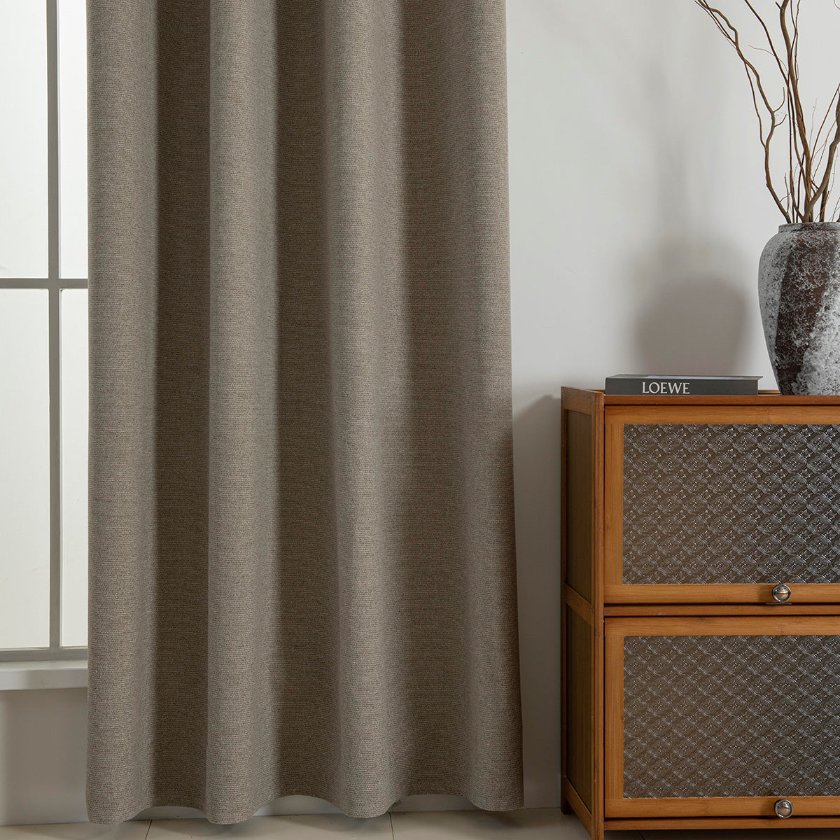 Κουρτίνα Full Blackout Σκίασης με 8 Κρίκους Elite Art 8392 140x270εκ Μπεζ