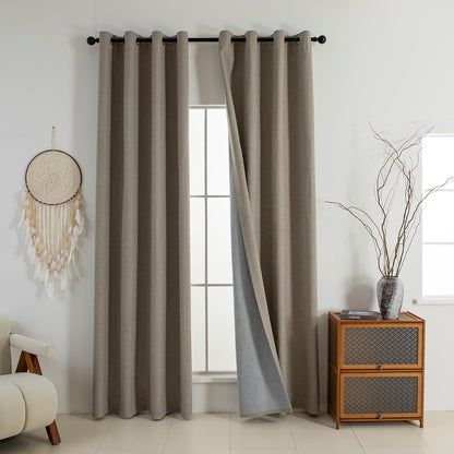 Κουρτίνα Full Blackout Σκίασης με 8 Κρίκους Elite Art 8392 140x270εκ Μπεζ