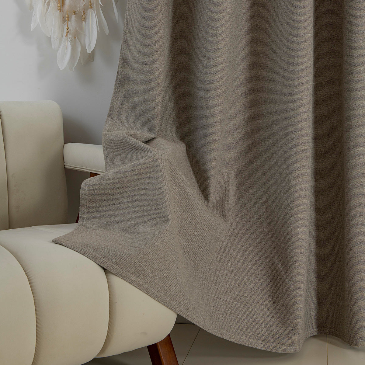 Κουρτίνα Full Blackout Σκίασης με 8 Κρίκους Elite Art 8392 140x270εκ Μπεζ