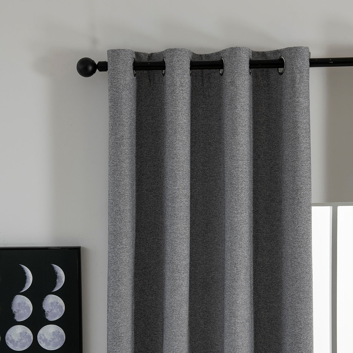 Κουρτίνα Full Blackout Σκίασης με 8 Κρίκους Elite Art 8392 140x270εκ Σκούρο Γκρι