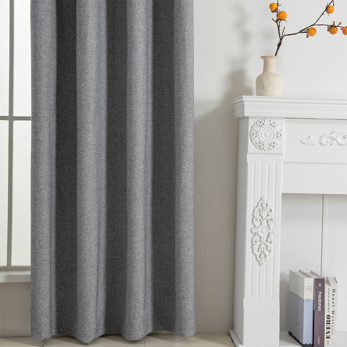 Κουρτίνα Full Blackout Σκίασης με 8 Κρίκους Elite Art 8392 140x270εκ Σκούρο Γκρι