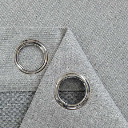 Κουρτίνα Full Blackout Σκίασης με 8 Κρίκους Elite Art 8392 140x270εκ Ασημί