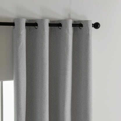 Κουρτίνα Full Blackout Σκίασης με 8 Κρίκους Elite Art 8392 140x270εκ Ασημί