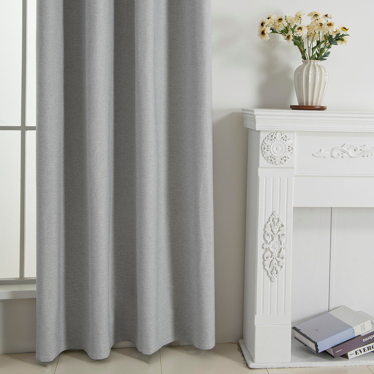 Κουρτίνα Full Blackout Σκίασης με 8 Κρίκους Elite Art 8392 140x270εκ Ασημί