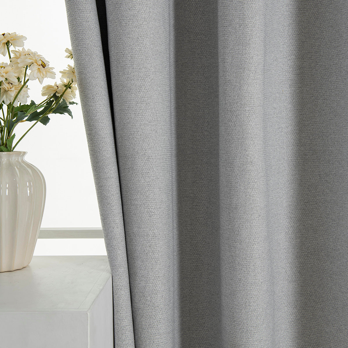 Κουρτίνα Full Blackout Σκίασης με 8 Κρίκους Elite Art 8392 140x270εκ Ασημί