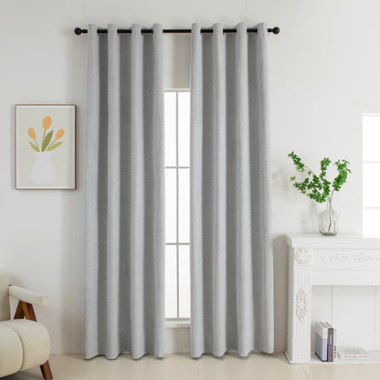 Κουρτίνα Full Blackout Σκίασης με 8 Κρίκους Elite Art 8392 140x270εκ Γκρι