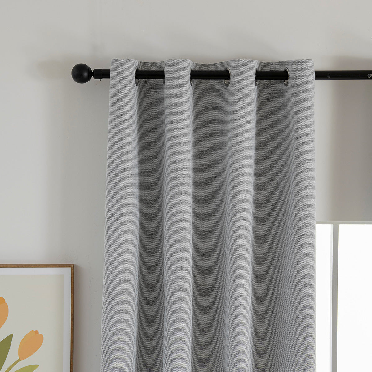 Κουρτίνα Full Blackout Σκίασης με 8 Κρίκους Elite Art 8392 140x270εκ Γκρι