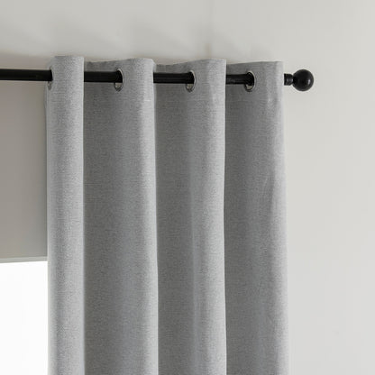 Κουρτίνα Full Blackout Σκίασης με 8 Κρίκους Elite Art 8392 140x270εκ Γκρι