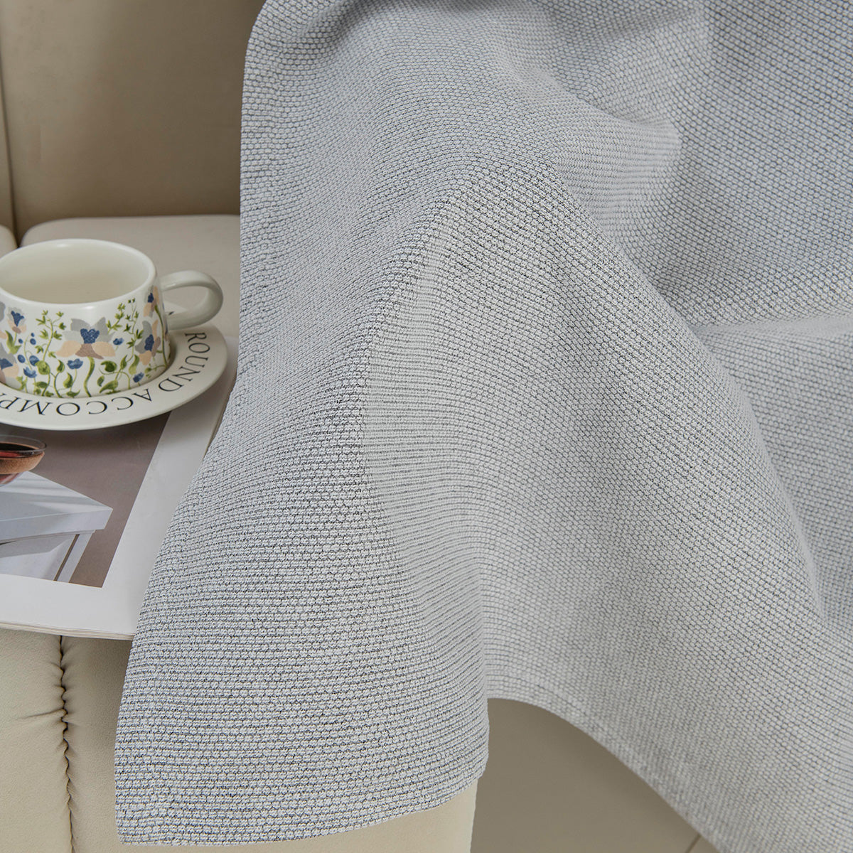 Κουρτίνα Full Blackout Σκίασης με 8 Κρίκους Elite Art 8392 140x270εκ Γκρι