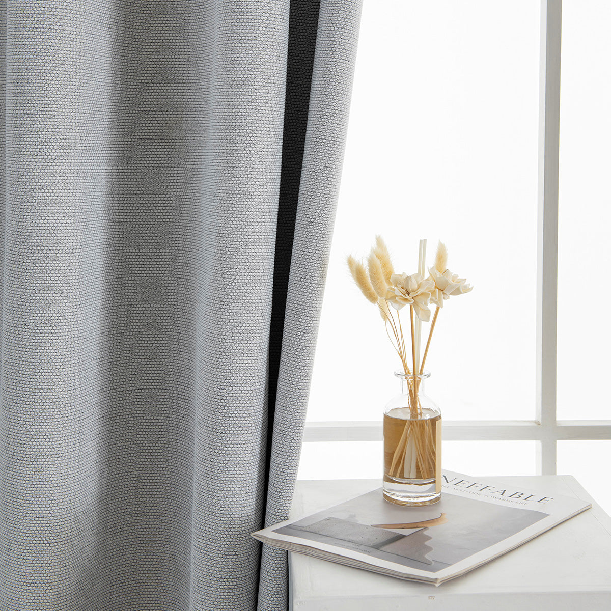 Κουρτίνα Full Blackout Σκίασης με 8 Κρίκους Elite Art 8392 140x270εκ Γκρι