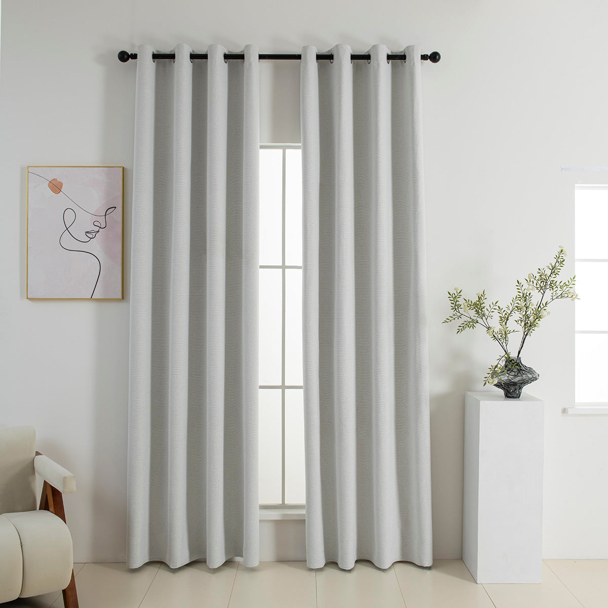 Κουρτίνα Full Blackout Σκίασης με 8 Κρίκους Elite Art 8392 140x270εκ Πάγου