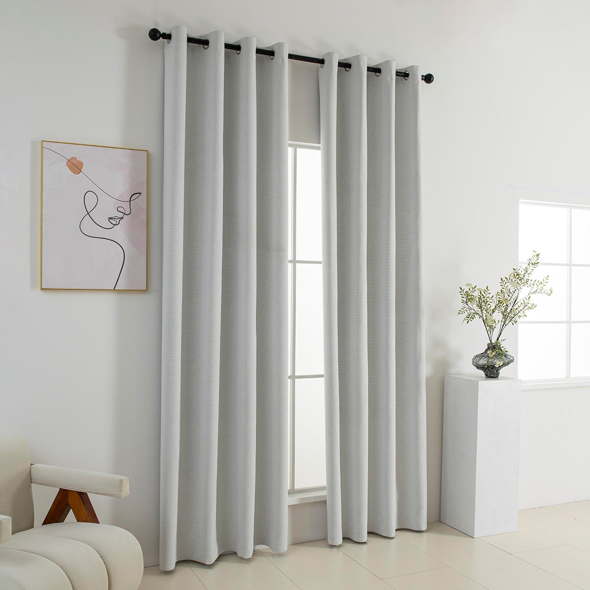 Κουρτίνα Full Blackout Σκίασης με 8 Κρίκους Elite Art 8392 140x270εκ Πάγου