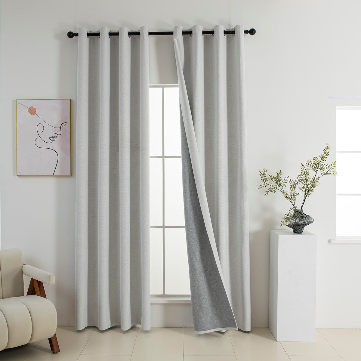 Κουρτίνα Full Blackout Σκίασης με 8 Κρίκους Elite Art 8392 140x270εκ Πάγου