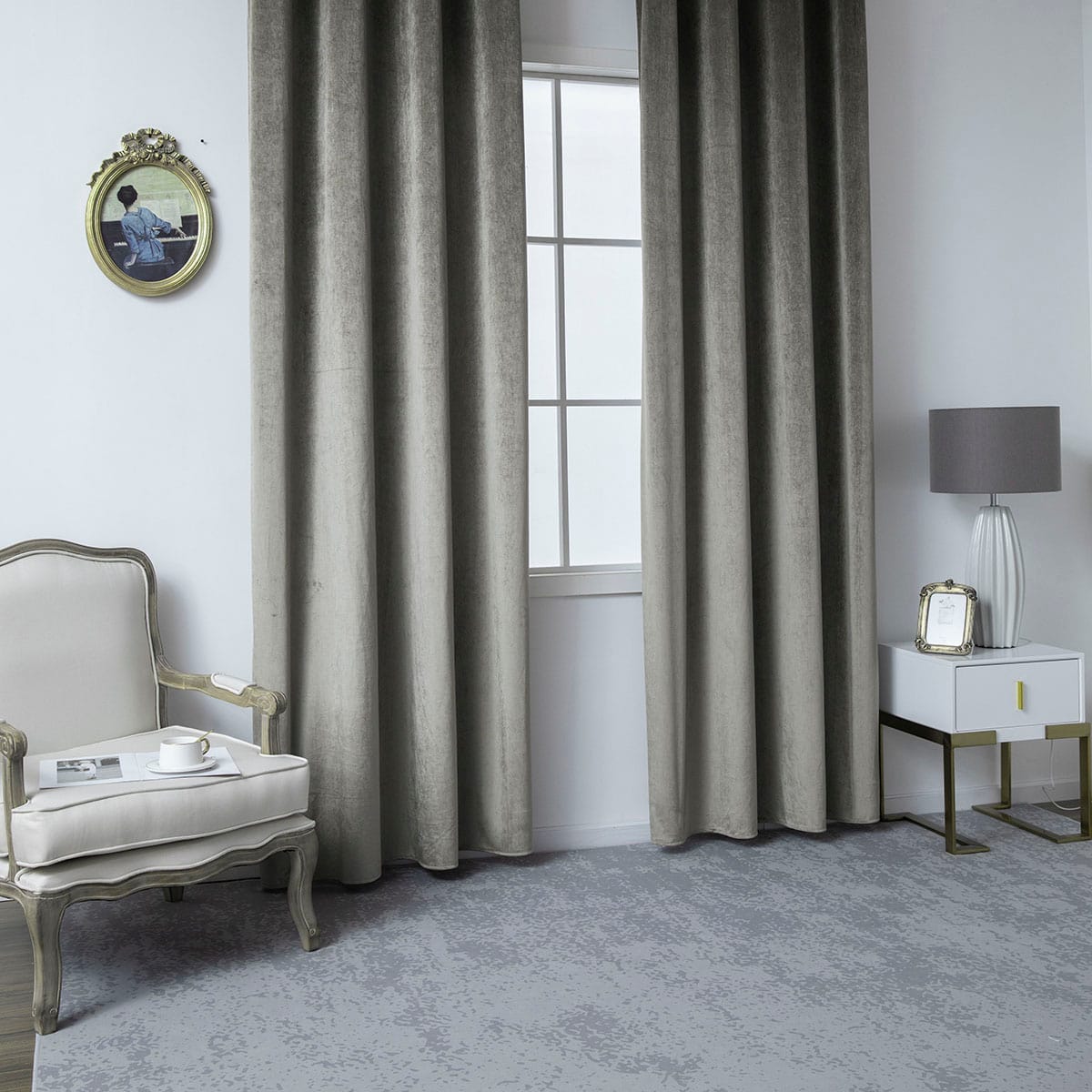 Κουρτίνα Βελούδο Σκίασης με 8 Μεταλλικούς Κρίκους Art 8399 140x270εκ Βιζόν