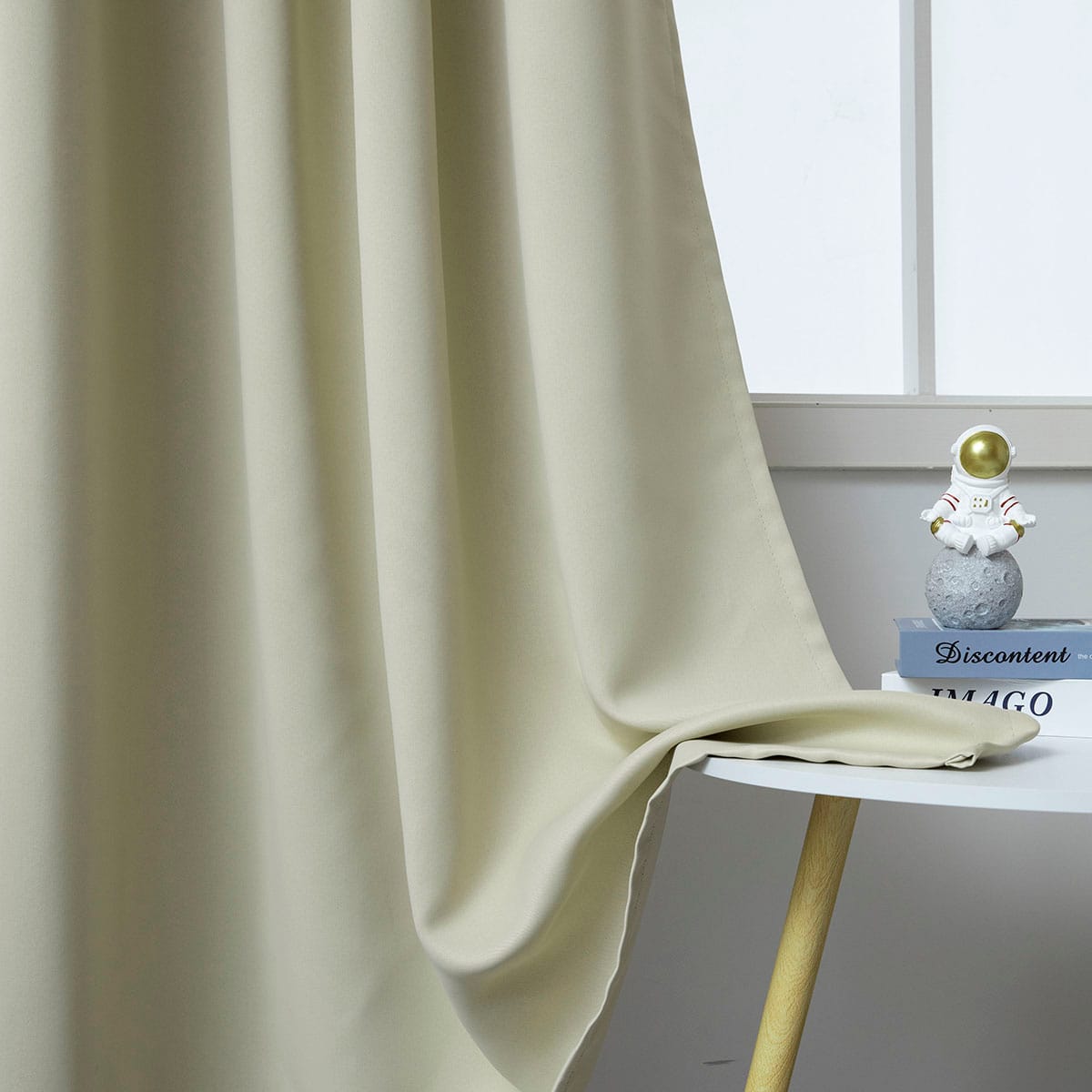 Κουρτίνα Blackout Σκίασης με 8 Κρίκους Ideal Art 8400 140x270εκ Μπεζ