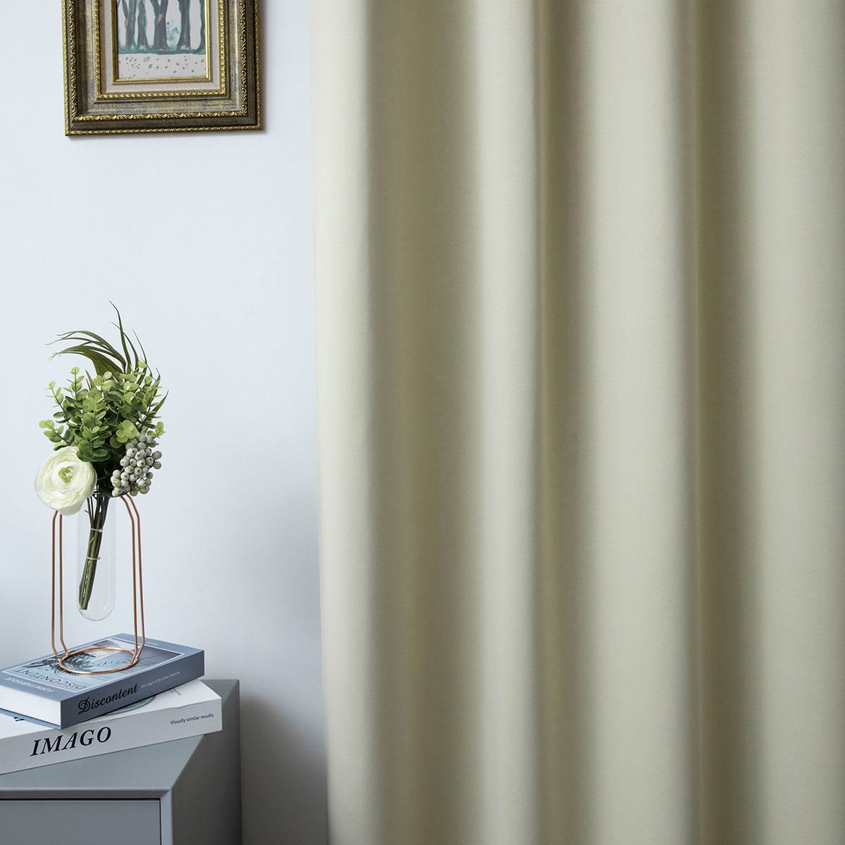 Κουρτίνα Blackout Σκίασης με 8 Κρίκους Ideal Art 8400 140x270εκ Μπεζ