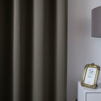 Κουρτίνα Blackout Σκίασης με 8 Κρίκους Ideal Art 8400 140x270εκ Καφέ