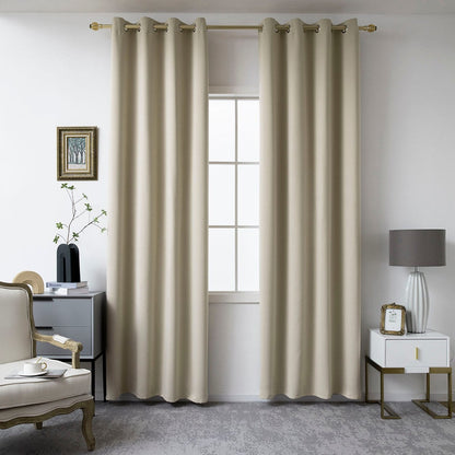 Κουρτίνα Blackout Σκίασης με 8 Κρίκους Ideal Art 8400 140x270εκ Άμμου