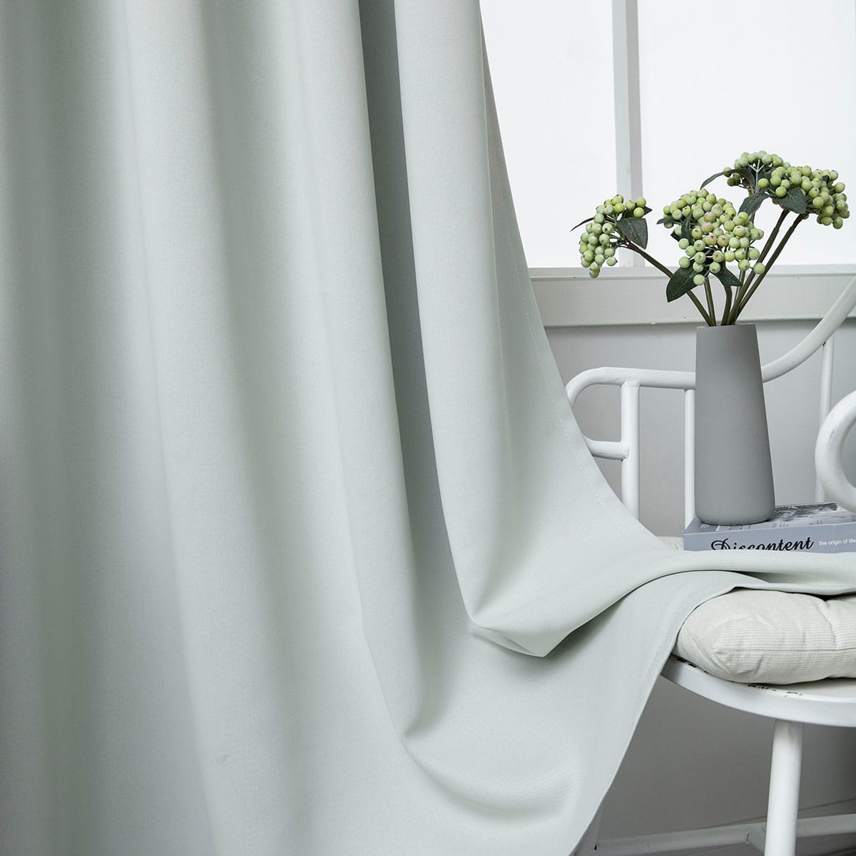 Κουρτίνα Blackout Σκίασης με 8 Κρίκους Ideal Art 8400 140x270εκ Γκρι