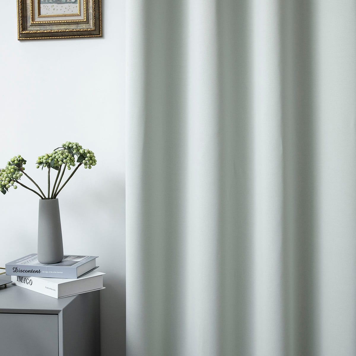 Κουρτίνα Blackout Σκίασης με 8 Κρίκους Ideal Art 8400 140x270εκ Γκρι