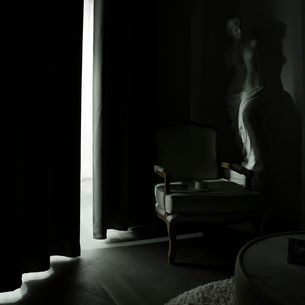 Κουρτίνα Blackout Σκίασης με 8 Κρίκους Art Ideal 8400 140x270εκ Ανθρακίτης