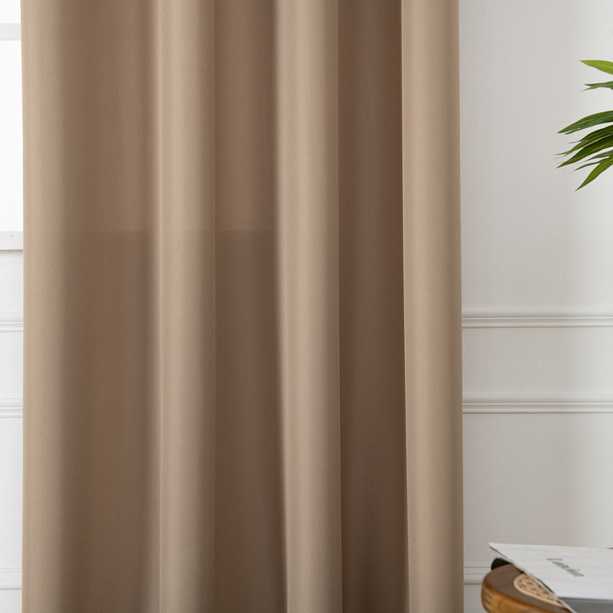 Κουρτίνα Μεσαίας Σκίασης με 8 Μεταλλικούς Κρίκους Effect Art 8443 140x270εκ Μπεζ