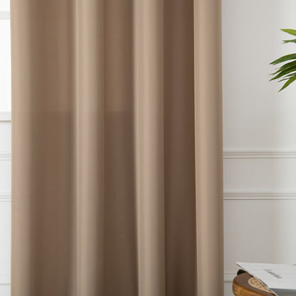 Κουρτίνα Μεσαίας Σκίασης με 8 Μεταλλικούς Κρίκους Effect Art 8443 140x270εκ Μπεζ