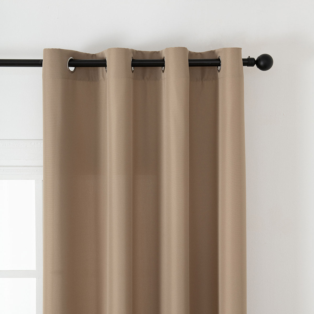 Κουρτίνα Μεσαίας Σκίασης με 8 Μεταλλικούς Κρίκους Effect Art 8443 140x270εκ Μπεζ