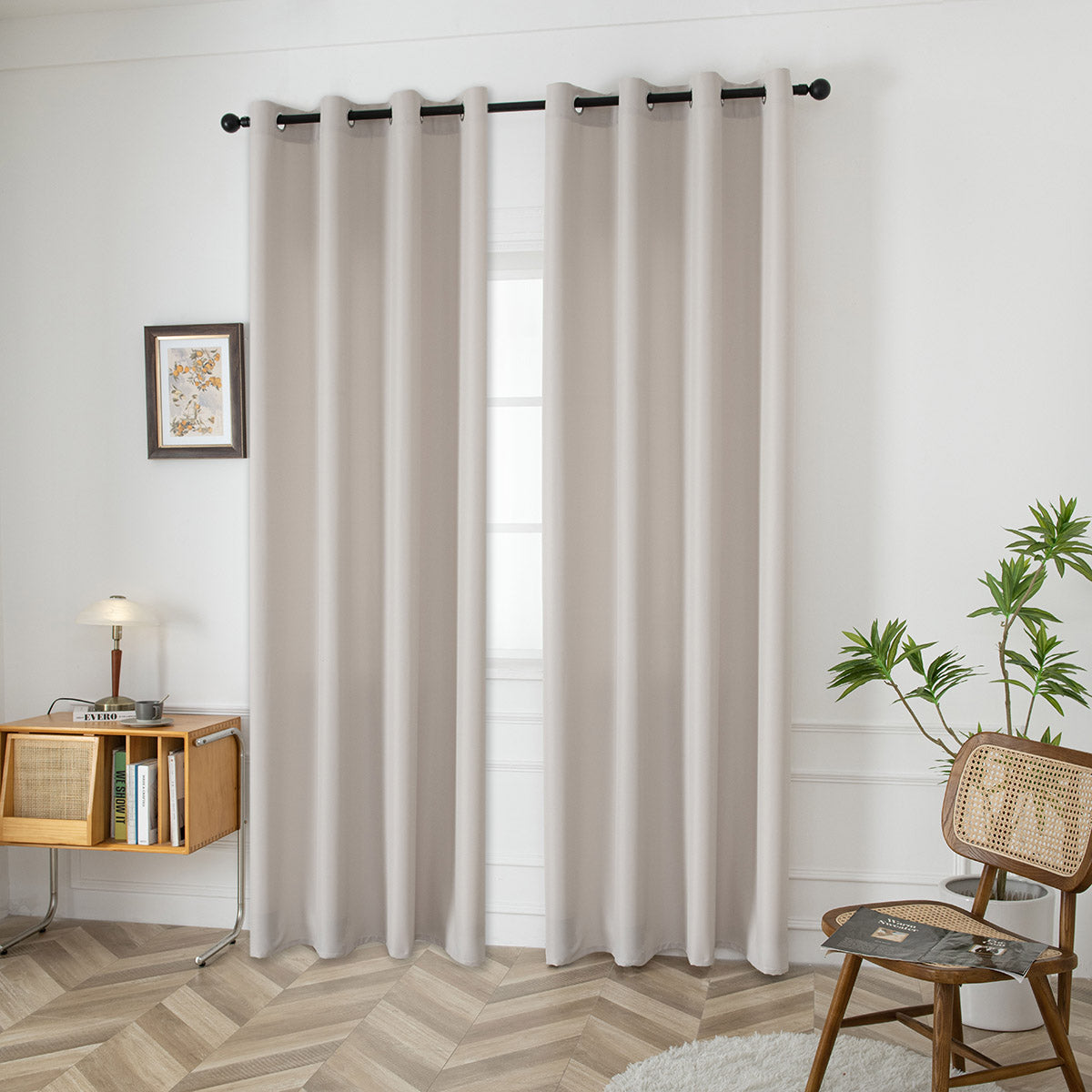 Κουρτίνα Μεσαίας Σκίασης με 8 Μεταλλικούς Κρίκους Effect Art 8443 140x270εκ Εκρού