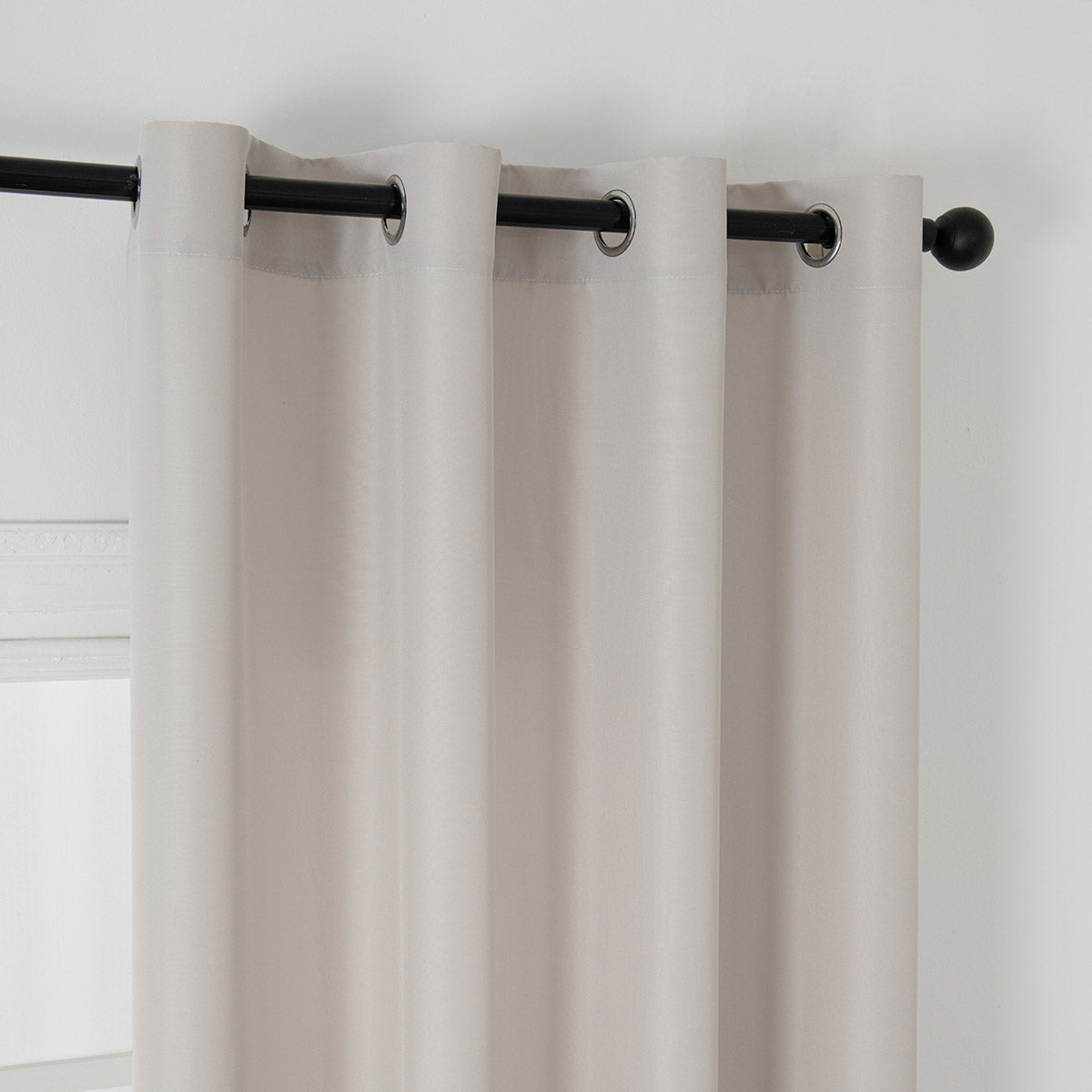 Κουρτίνα Μεσαίας Σκίασης με 8 Μεταλλικούς Κρίκους Effect Art 8443 140x270εκ Εκρού