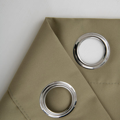 Κουρτίνα Μεσαίας Σκίασης με 8 Μεταλλικούς Κρίκους Effect Art 8443 140x270εκ Λαδί