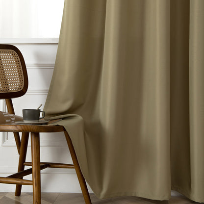 Κουρτίνα Μεσαίας Σκίασης με 8 Μεταλλικούς Κρίκους Effect Art 8443 140x270εκ Λαδί