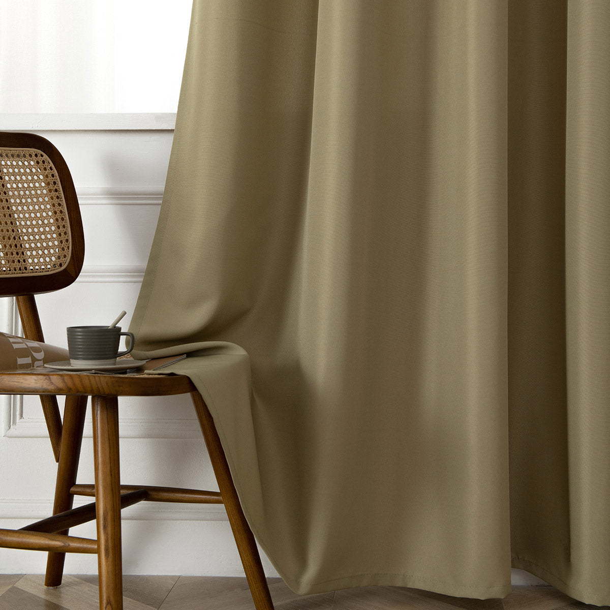 Ύφασμα Κουρτίνας με το Μέτρο Μεσαίας Σκίασης Effect Art 8443 Φ320 Λαδί
