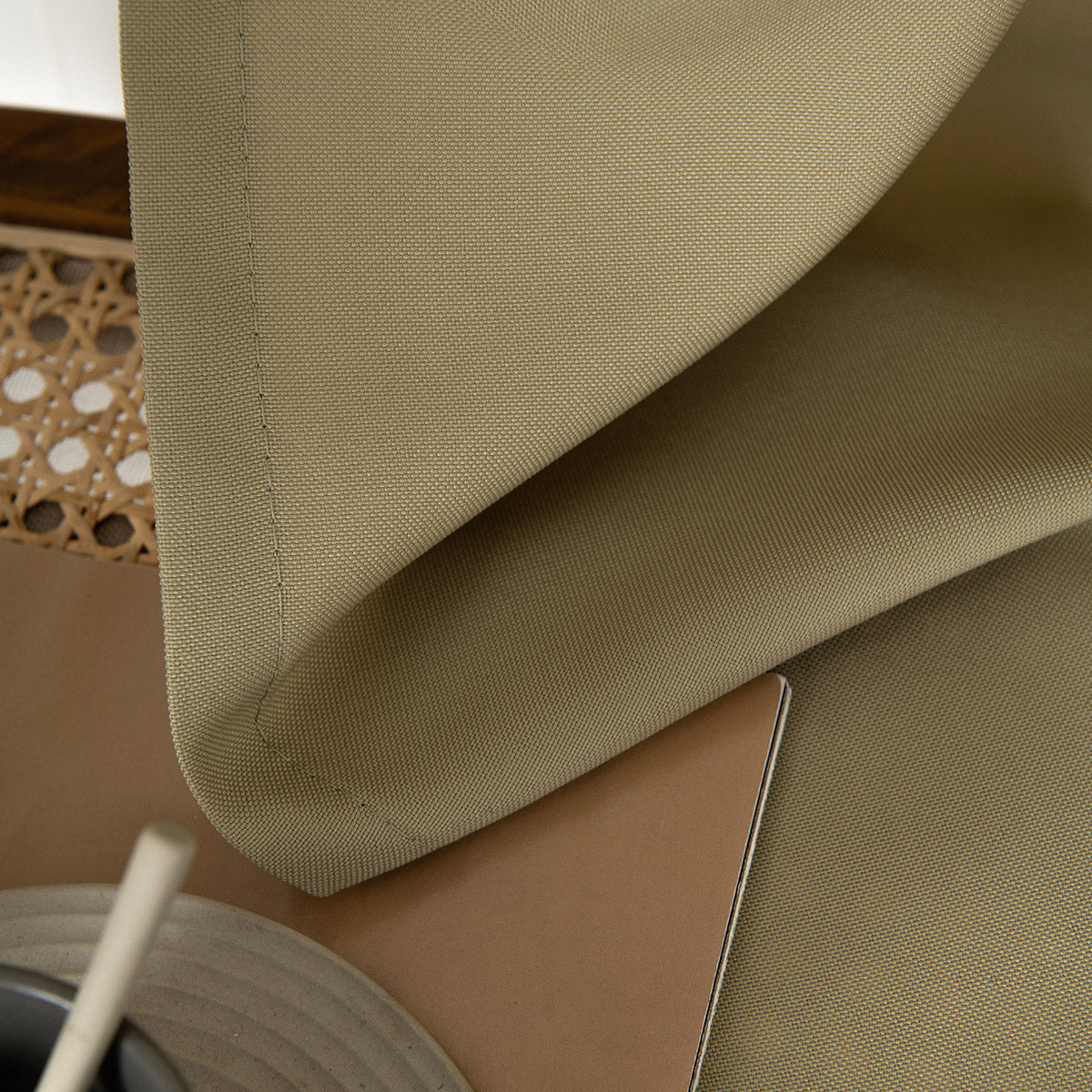 Κουρτίνα Μεσαίας Σκίασης με 8 Μεταλλικούς Κρίκους Effect Art 8443 140x270εκ Λαδί