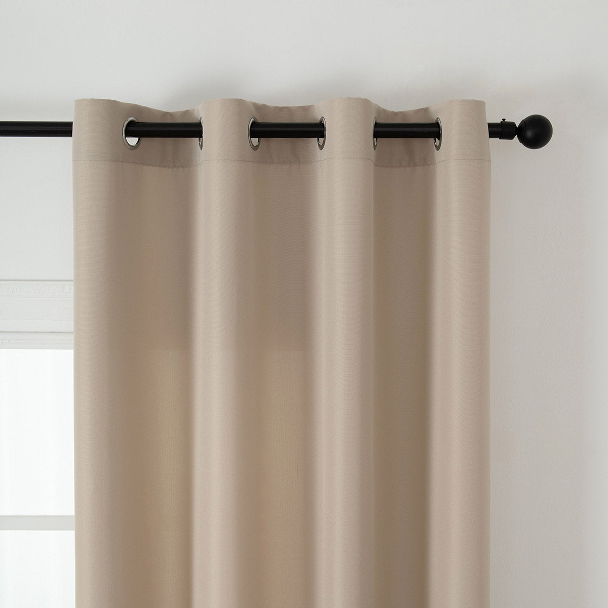 Κουρτίνα Μεσαίας Σκίασης με 8 Μεταλλικούς Κρίκους Effect Art 8443 140x270εκ Άμμου