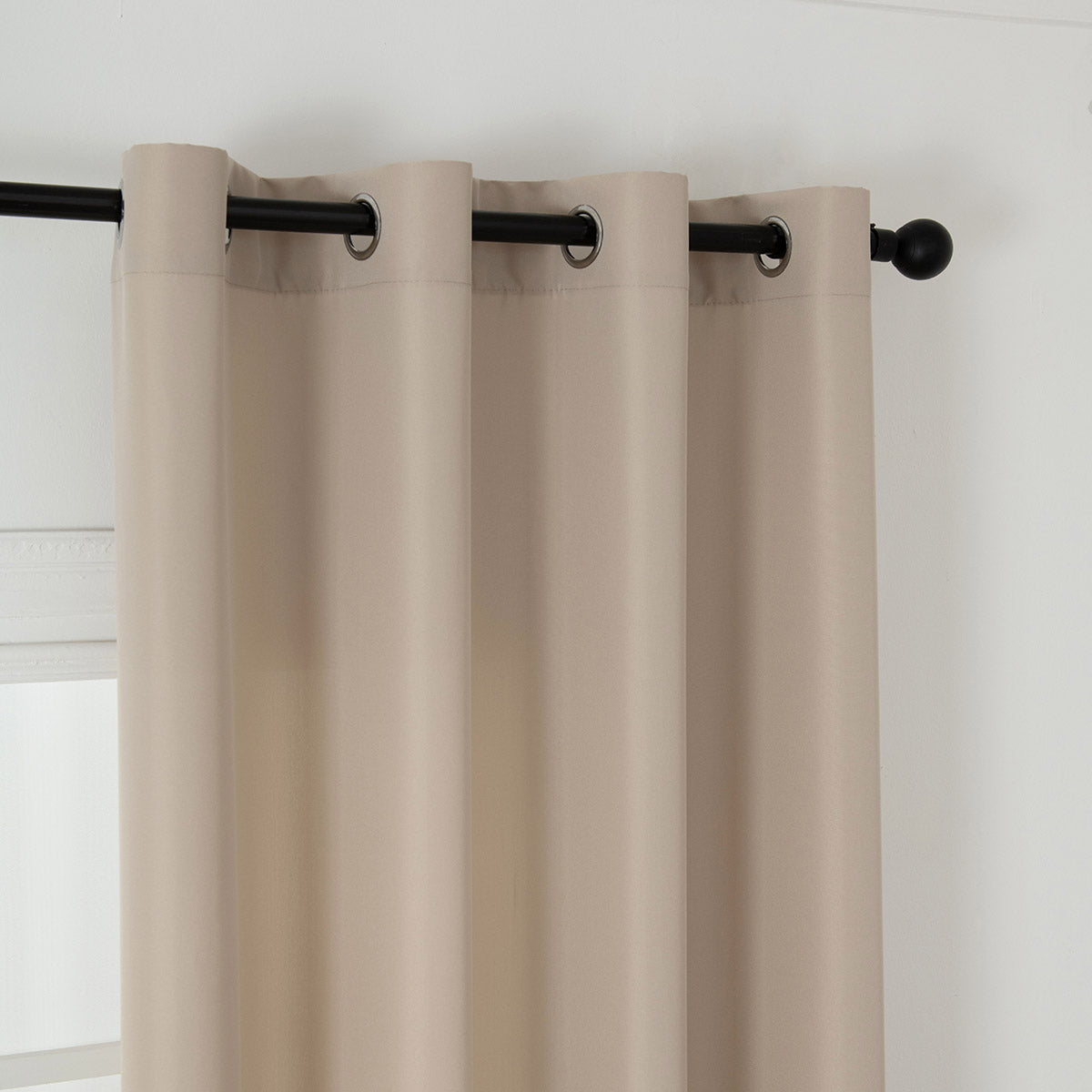 Κουρτίνα Μεσαίας Σκίασης με 8 Μεταλλικούς Κρίκους Effect Art 8443 140x270εκ Άμμου
