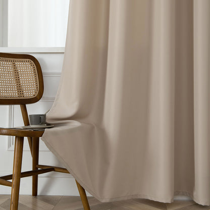 Κουρτίνα Μεσαίας Σκίασης με 8 Μεταλλικούς Κρίκους Effect Art 8443 140x270εκ Άμμου