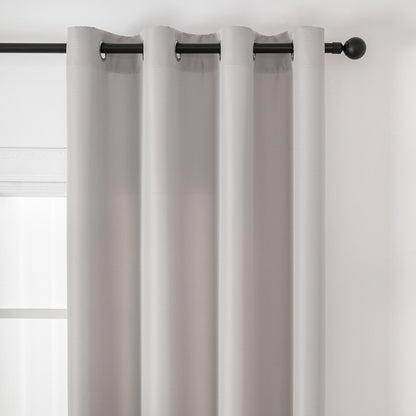 Κουρτίνα Μεσαίας Σκίασης με 8 Μεταλλικούς Κρίκους Effect Art 8443 140x270εκ Ασημί