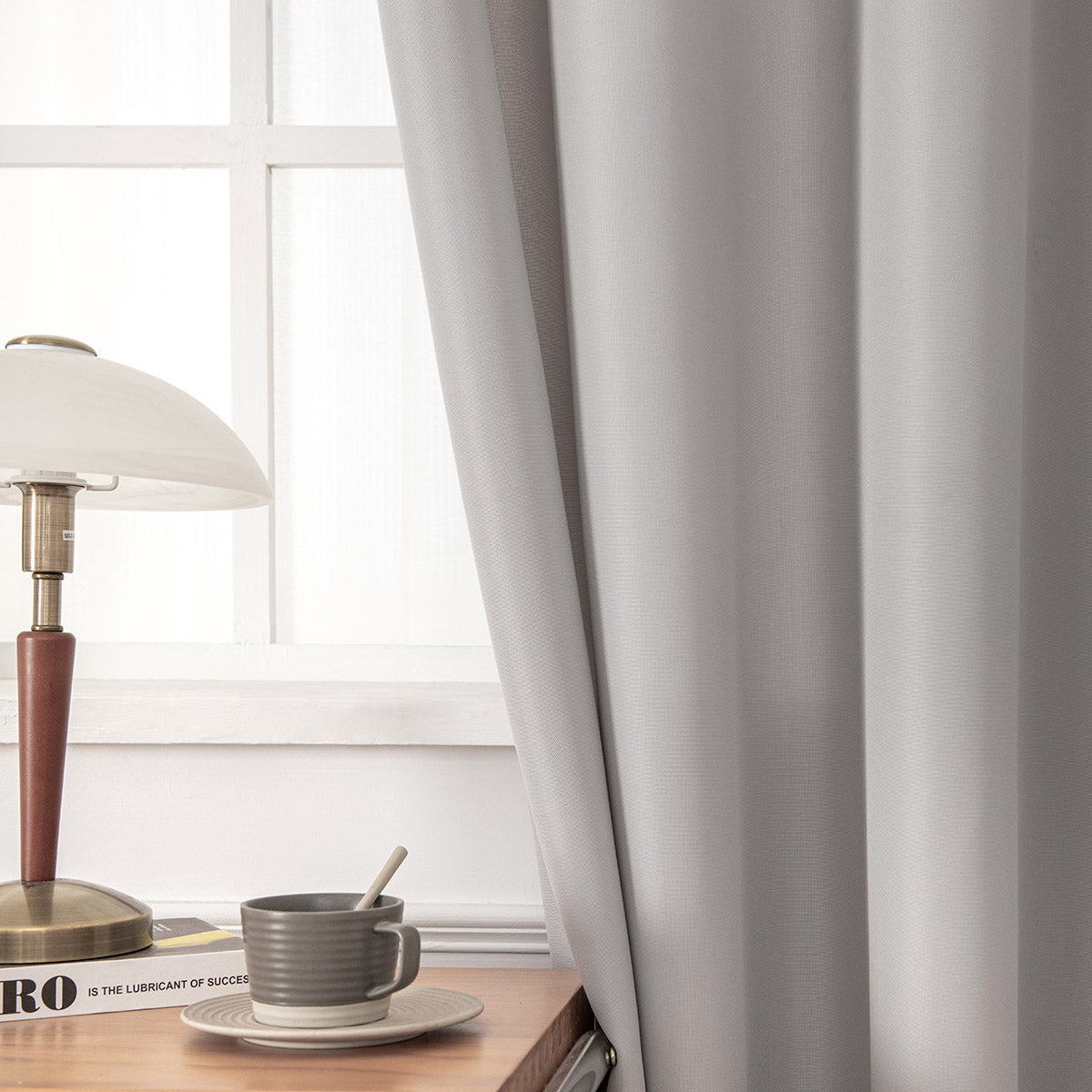 Κουρτίνα Μεσαίας Σκίασης με 8 Μεταλλικούς Κρίκους Effect Art 8443 140x270εκ Ασημί