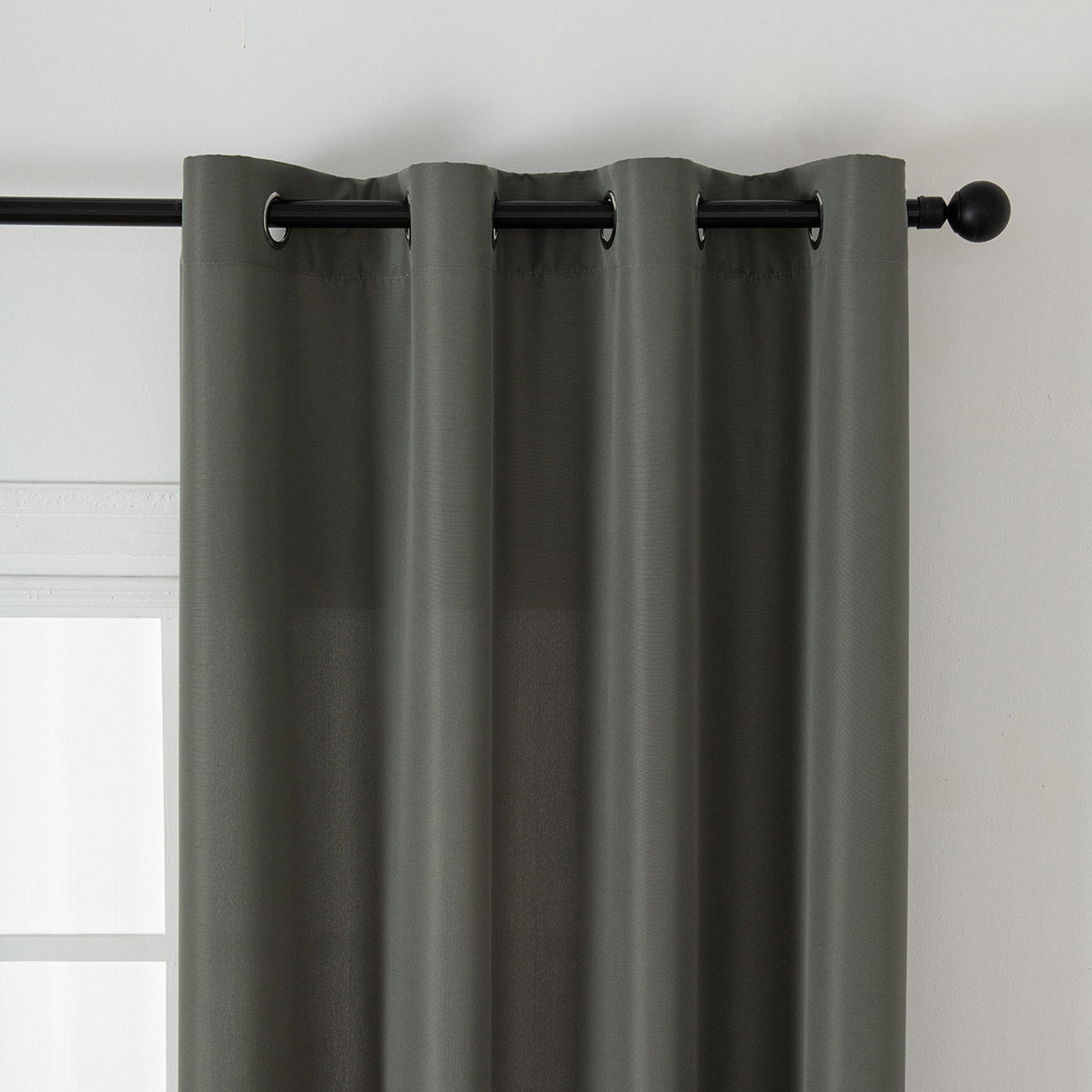 Κουρτίνα Μεσαίας Σκίασης με 8 Μεταλλικούς Κρίκους Effect Art 8443 140x270εκ Ανθρακί