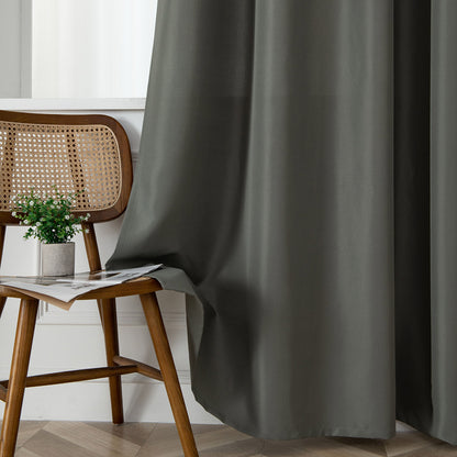 Κουρτίνα Μεσαίας Σκίασης με 8 Μεταλλικούς Κρίκους Effect Art 8443 140x270εκ Ανθρακί