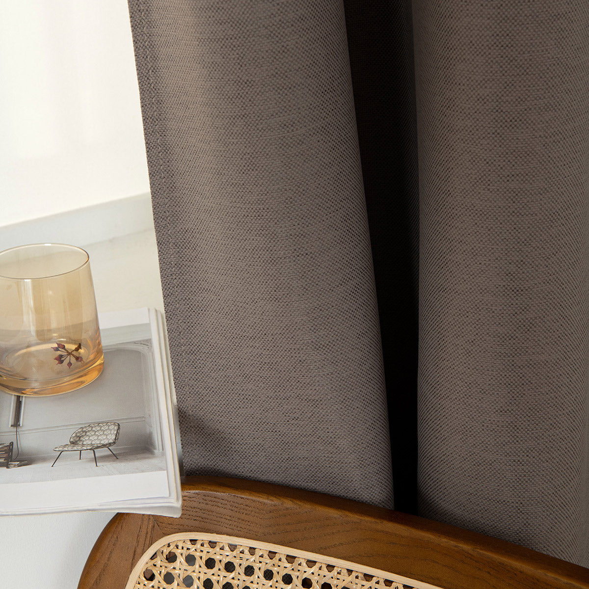 Ύφασμα Κουρτίνας με το Μέτρο Blackout Jacquard Σκίασης Glare Art 8444 Φ280 Μόκα