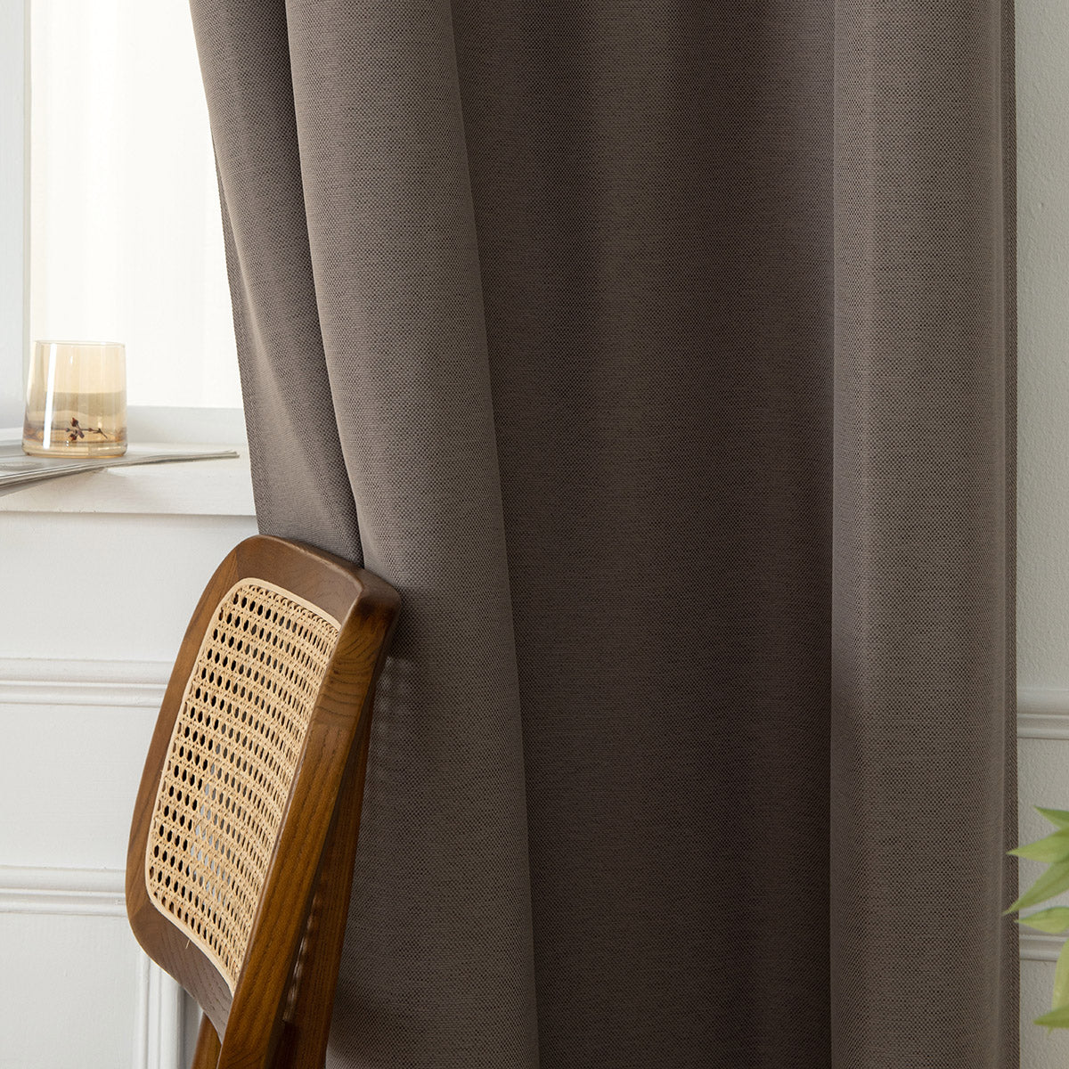 Ύφασμα Κουρτίνας με το Μέτρο Blackout Jacquard Σκίασης Glare Art 8444 Φ280 Μόκα