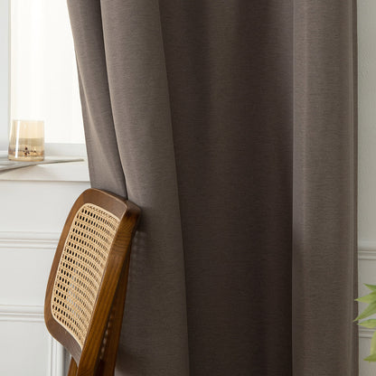 Ύφασμα Κουρτίνας με το Μέτρο Blackout Jacquard Σκίασης Glare Art 8444 Φ280 Μόκα